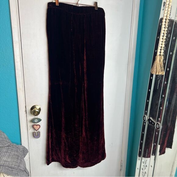 H. Lorenzo unravel luxury burgundy palazzo trousers Style UWCA038E18136001- - Picture 9 of 16